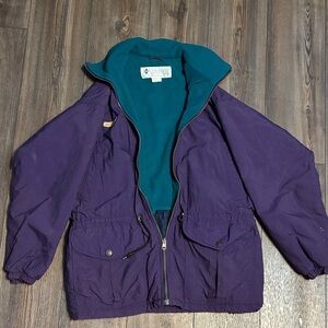 Women’s Columbia Purple Jacket with Teal Lining